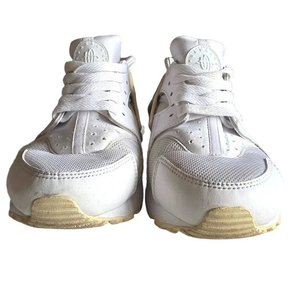 Nike Air Huarache Run GS White Sneakers 654275-110 Size‎ 6.5Y Womens 8